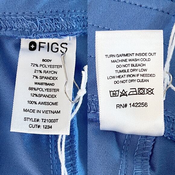 Figs Basic High Waisted Livingston Scrub Pants 2XLT XXL/T T21003T Ceil Blue New - Picture 7 of 12